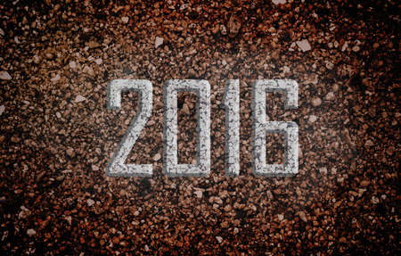 New year 2016 with Pebble Stones.の写真素材