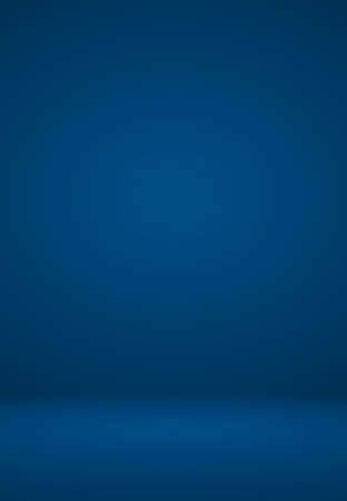 Smooth Dark blue with Black vignette Studio well use as background,business report,digital backdrop,website template.の写真素材