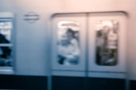 Fast train with motion blur.の写真素材