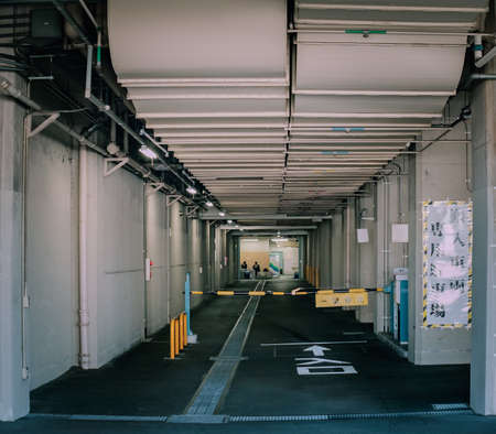 KYOTO, Japan - December 15 2015: Undefined path to japanese oil factory.のeditorial素材