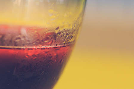 Selective focus on Red wine glassの写真素材