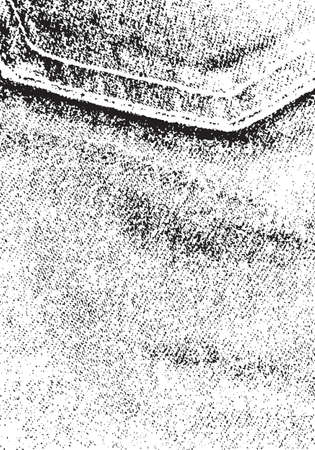 Overlay Distress monochrome design Jeans texture black and white. Grunge sketch texture to Create Distressed Effect. Vector illustrationのイラスト素材