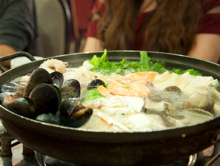 Korean Seafood soupの写真素材