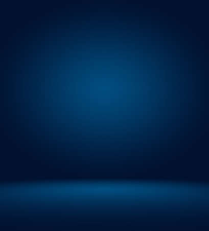 Abstract Smooth Dark blue with Black vignette Studio well use asの写真素材