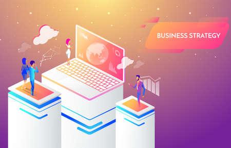 Business people working together and developing a successful business strategy, marketing and finance concept.の写真素材