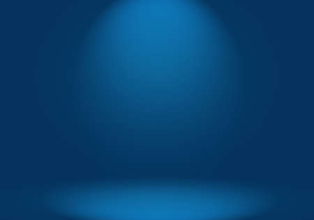 Abstract Luxury gradient Blue background. Smooth Dark blue with Black vignette Studio Banner.の写真素材