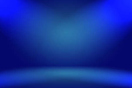 Abstract Luxury gradient Blue background. Smooth Dark blue with Black vignette Studio Banner.の写真素材