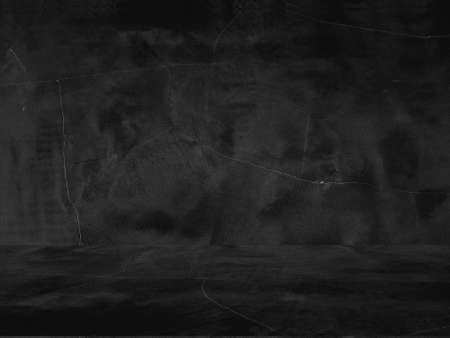 Old black background. Grunge texture. Dark wallpaper. Blackboard Chalkboard Concrete.の写真素材