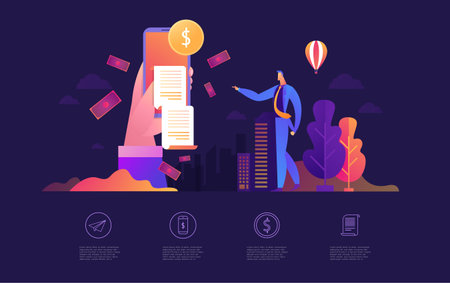 We re hiring join our team Online Recruitment vector illustration concept, woman and men apply cv,...