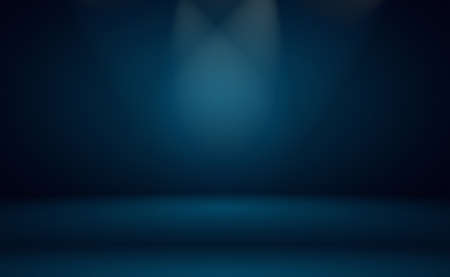 Abstract Luxury gradient Blue background. Smooth Dark blue with Black vignette Studio Banner.の写真素材