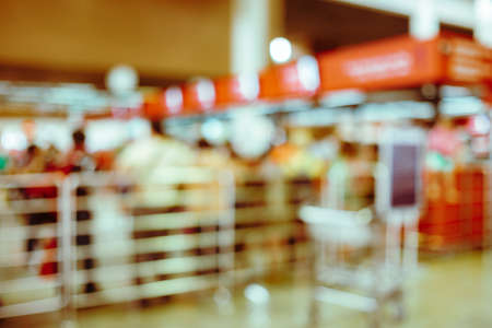 abstract blur of counter check-in airport - can use to display or montage on product.の写真素材