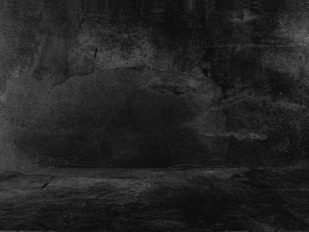 Old black background. Grunge texture. Dark wallpaper. Blackboard Chalkboard Concreteの写真素材
