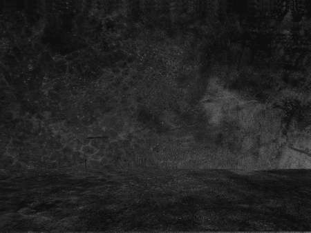 Old black background. Grunge texture. Dark wallpaper. Blackboard Chalkboard Concreteの写真素材