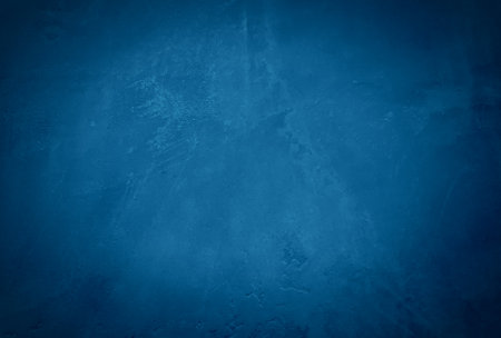 Vintage grunge blue concrete texture wall background with vignette.の写真素材