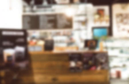 Blurred background made with Vintage Tones,Coffee shop blur backgroundの写真素材