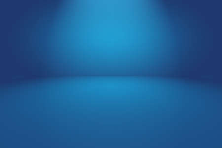 Abstract Luxury gradient Blue background. Smooth Dark blue with Black vignette Studio Banner.の写真素材