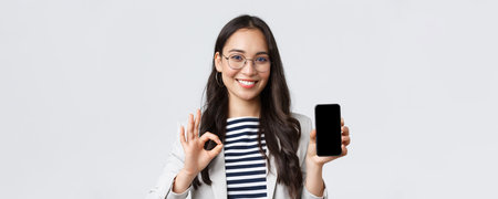 Business, finance and employment, female successful entrepreneurs concept. Close-up of stylish...