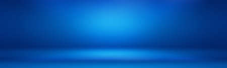 Abstract Luxury gradient Blue background. Smooth Dark blue with Black vignette Studio Banner.の写真素材