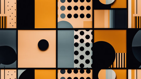 Abstract Modern Geometry Exterior Architecture. Abstract business interior in minimalism. AI Generative.の素材