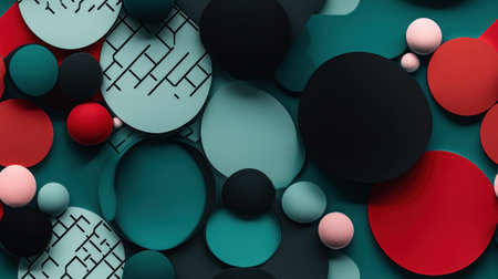 Abstract Modern Geometry Exterior Architecture. Abstract business interior in minimalism. AI Generative.の素材