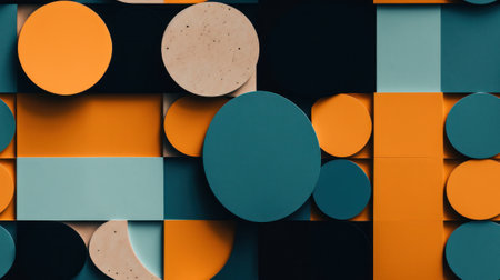 Abstract Modern Geometry Exterior Architecture. Abstract business interior in minimalism. AI Generative.の素材