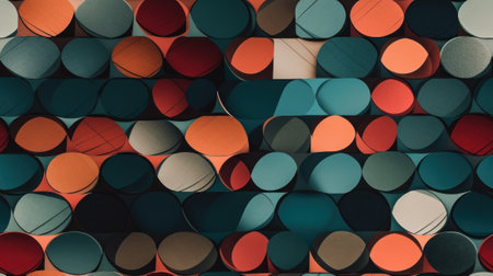 Abstract Modern Geometry Exterior Architecture. Abstract business interior in minimalism. AI Generative.の素材