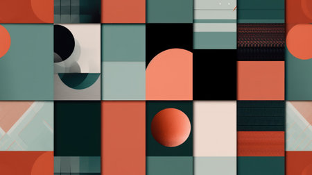 Abstract Modern Geometry Exterior Architecture. Abstract business interior in minimalism. AI Generative.の素材