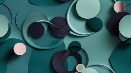 Abstract Modern Geometry Exterior Architecture. Abstract business interior in minimalism. AI Generative.の素材