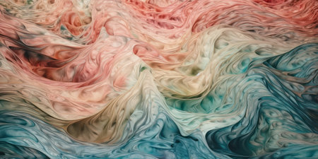 Colorful watercolor wavy background. Hand painted texture. Sea grunge brush strokes pattern. AI Generativeの素材