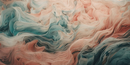 Colorful watercolor wavy background. Hand painted texture. Sea grunge brush strokes pattern. AI Generativeの素材