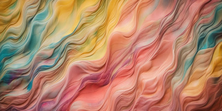 Colorful watercolor wavy background. Hand painted texture. Sea grunge brush strokes pattern. AI Generativeの素材