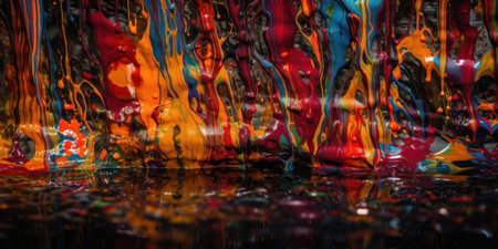 Freeze motion of colored powder explosions isolated on plain background. AI Generativeの素材