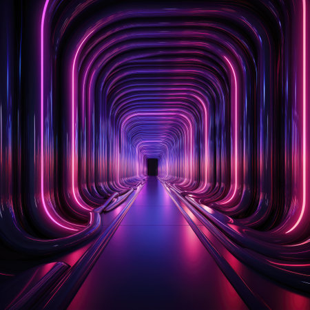 Design element. 3D illustration. rendering. futuristic interior.AI Generative.の素材