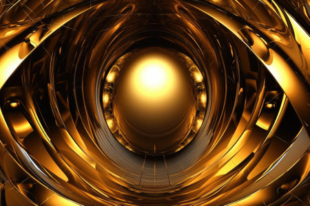 Gold background or texture and gradients shadow. AI Generative.の素材