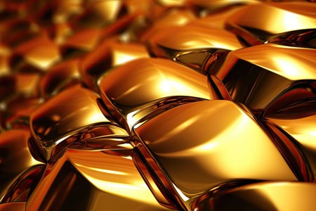 Gold background or texture and gradients shadow. AI Generative.の素材