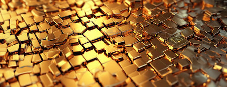 Gold background or texture and gradients shadow. AI Generative.の素材