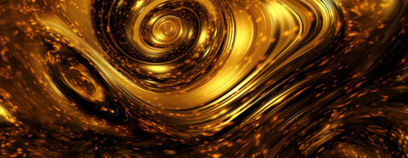 Gold background or texture and gradients shadow. AI Generative.の素材