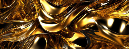 Gold background or texture and gradients shadow. AI Generative.の素材