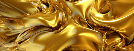 Gold background or texture and gradients shadow. AI Generative.の素材