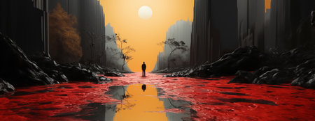 abstract watercolor paintings, paint color splotches, abstract colors, minimalism art painting, scene design. Ai Generative.の素材