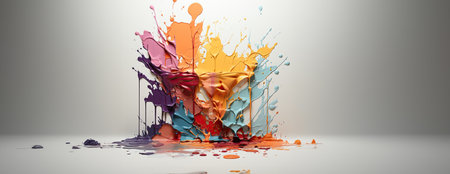 abstract watercolor paintings, paint color splotches, abstract colors, minimalism art painting, scene design. Ai Generative.の素材