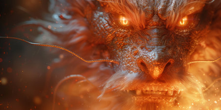 Chinese New Year dragon watercolor background.の素材