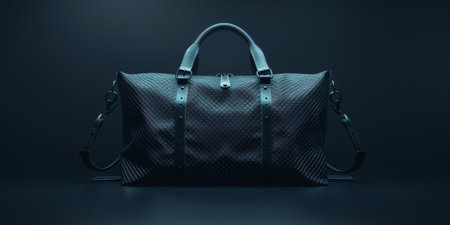 Mockup bag mockup with handles and plain background.の素材