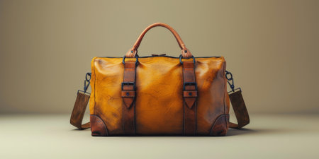 Mockup bag mockup with handles and plain background.の素材