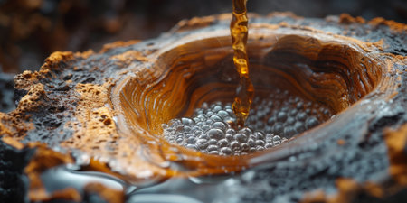 Drip brewing, filtered coffee, or pour-over is a method which involves pouring water over roasted, ground coffee beans contained in a filterの素材