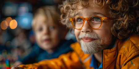 Happy family celebrating together at home. Multigenerational Household play enjoy time with familyの素材