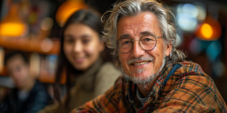 Happy family celebrating together at home. Multigenerational Household play enjoy time with familyの素材