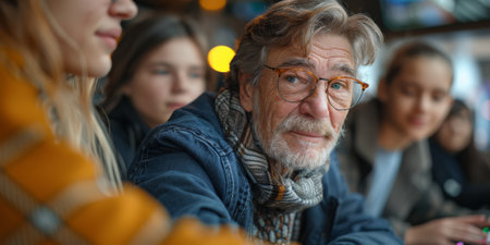 Happy family celebrating together at home. Multigenerational Household play enjoy time with familyの素材