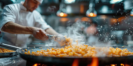 Closeup of process of making cooking homemade pasta. Chef make fresh italian traditional pastaの素材