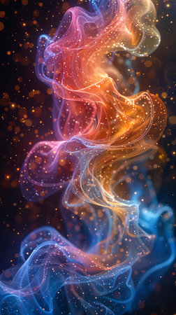 Quantum particles visualized as a dynamicの素材